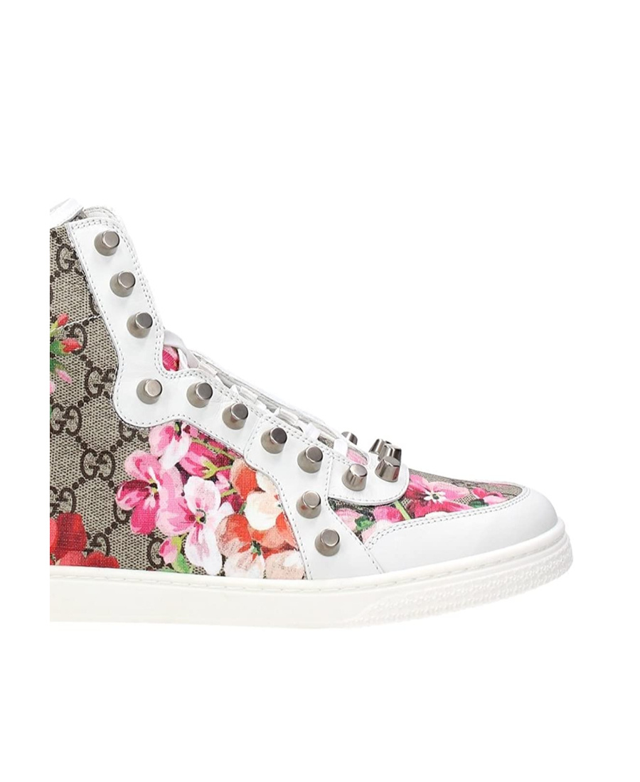 Gucci Riveted Casual Sports Shoes In White