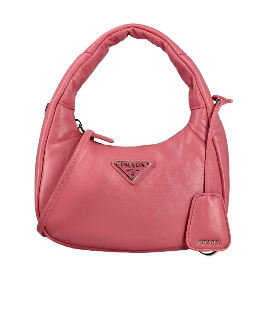 Prada Logo Shoulder Bag In Geranium Powder