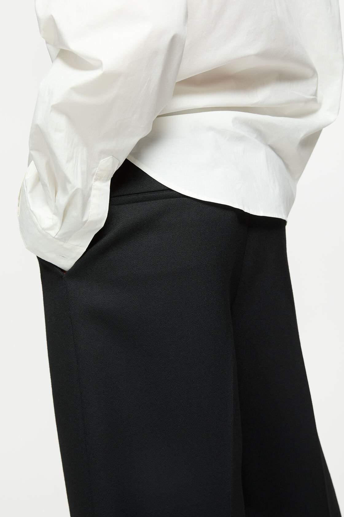 Acne Studios Belt-loop Wool Shorts In Black