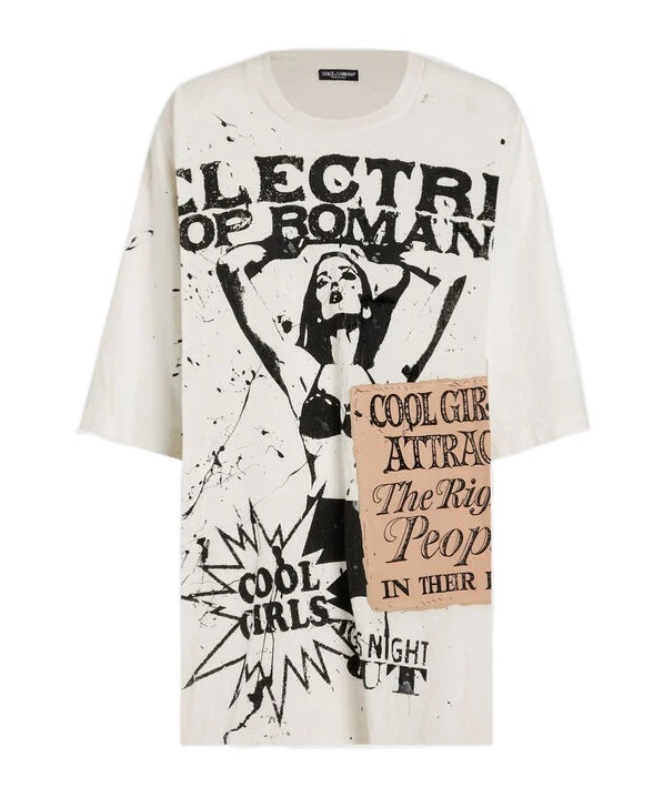 Dolce & Gabbana Printed Cotton T-shirt In Animal Print
