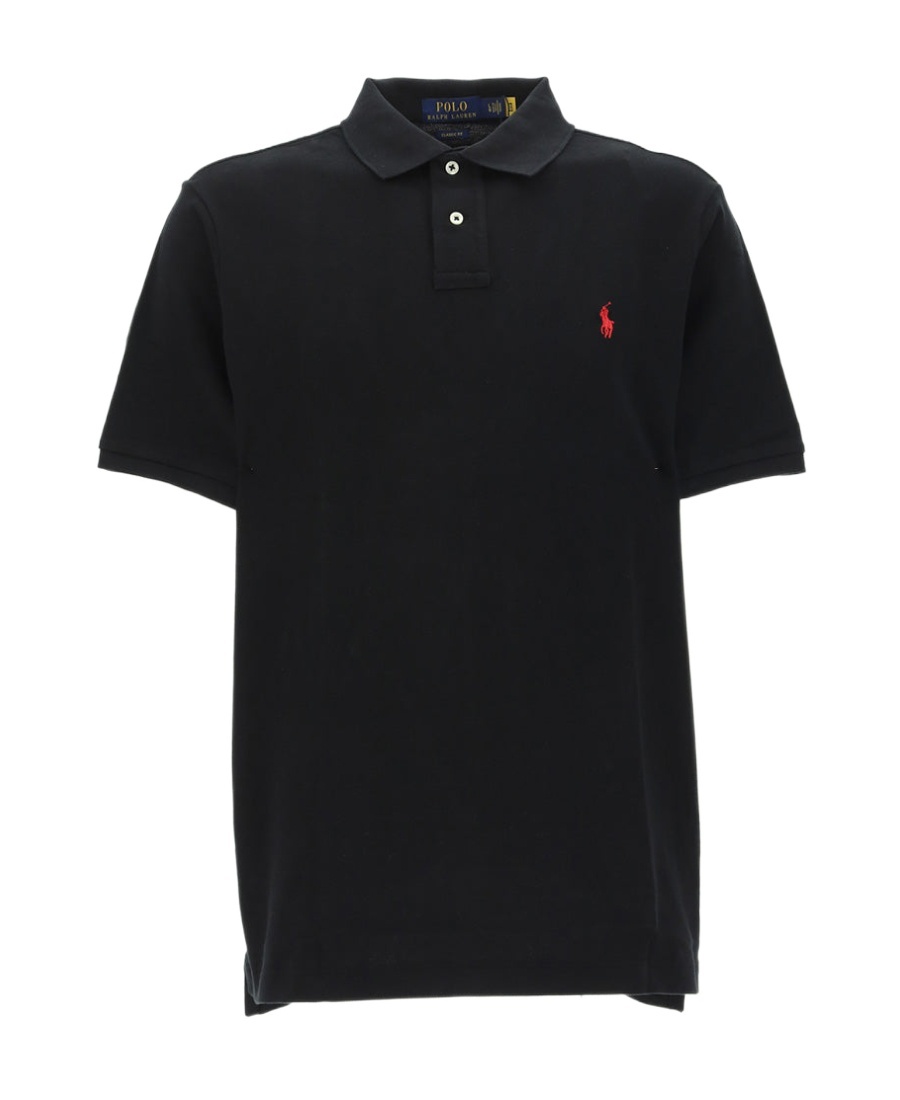 Polo Ralph Lauren Slim Fit Polo Shirt With Classic Collar In Black