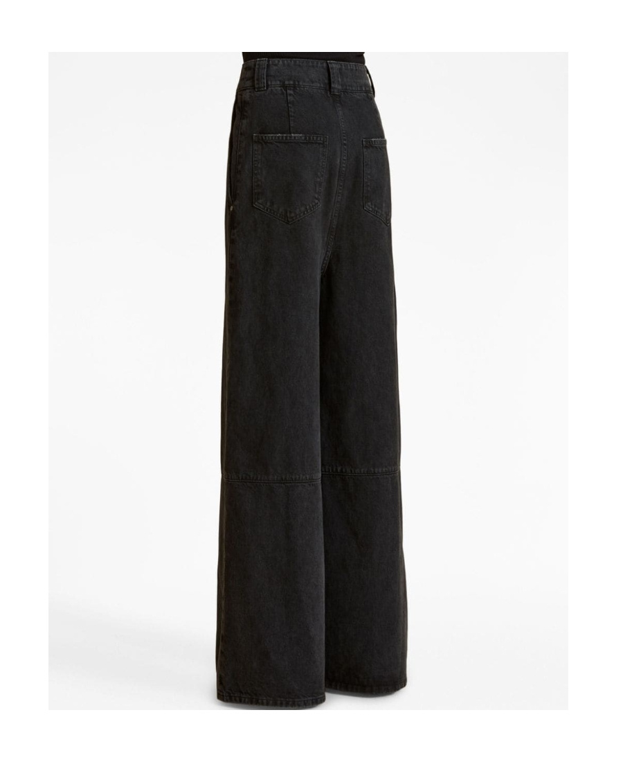 Khaite Isla Wide-leg Jeans In Black