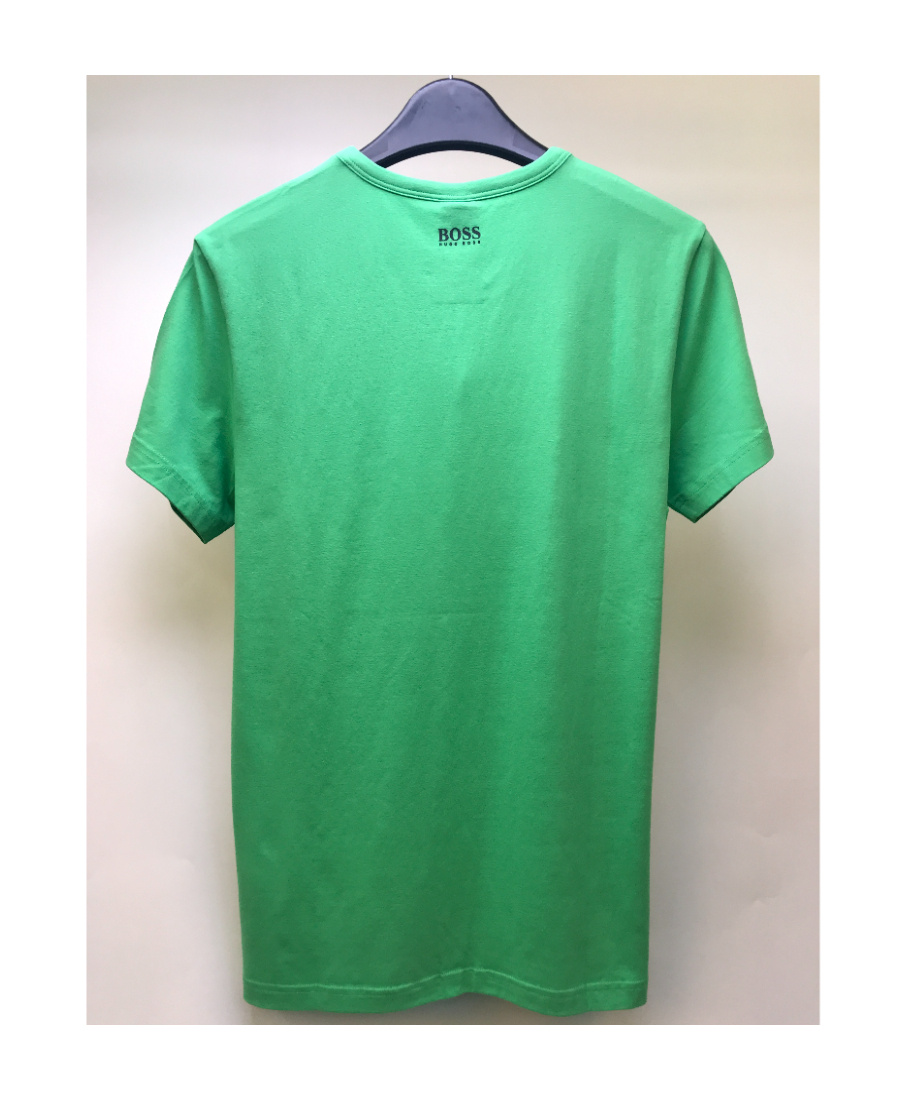 HUGO BOSS OPEN-NECKED BLACK SHIRT