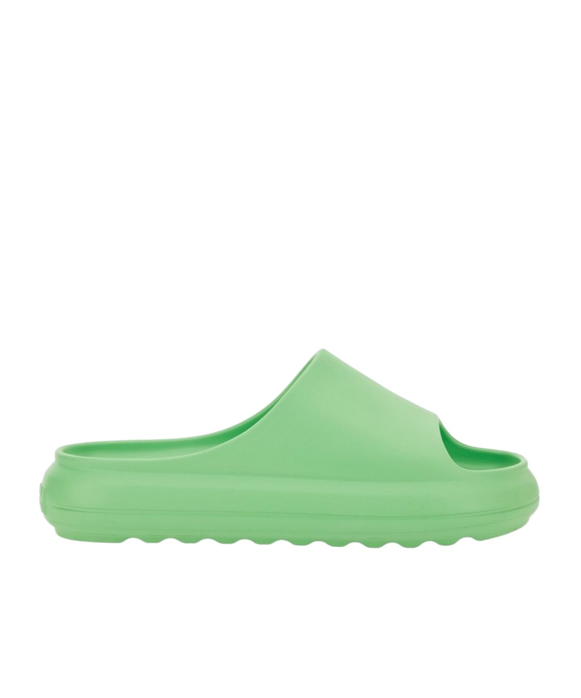 Msgm Debossed-logo Slides In Green