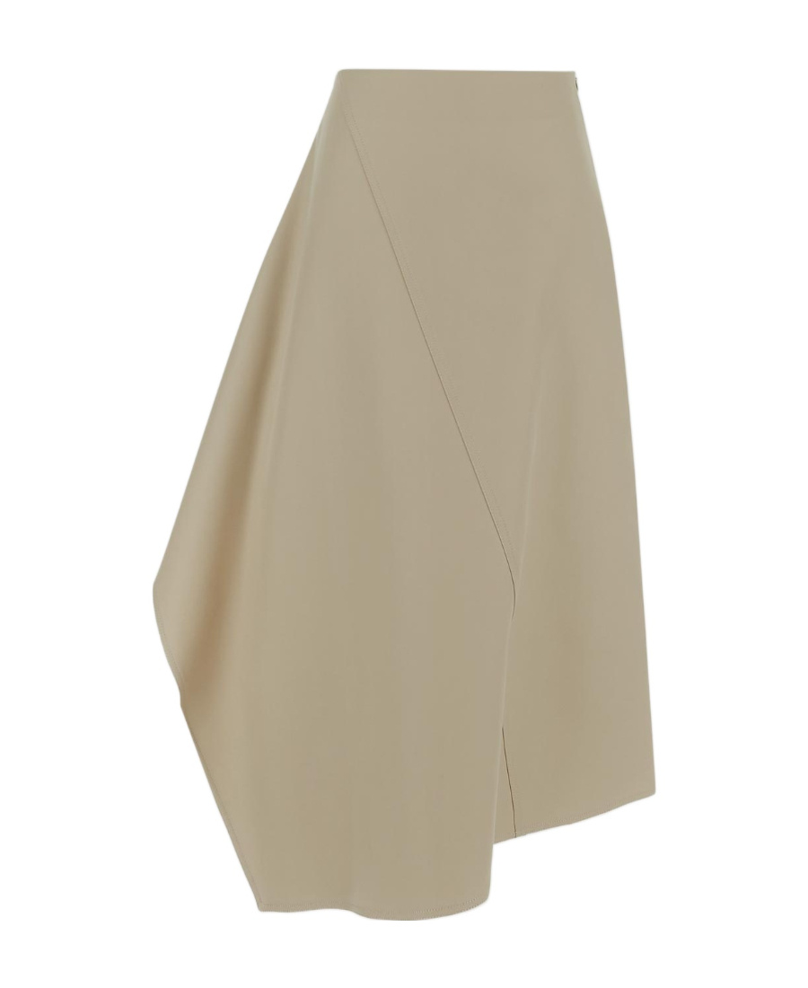 Bottega Veneta Irregular Skirt In Nude