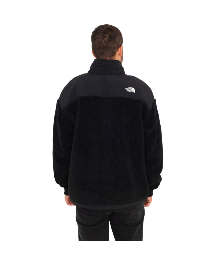 Shop The North Face Black Spliced Velvet Jacket
