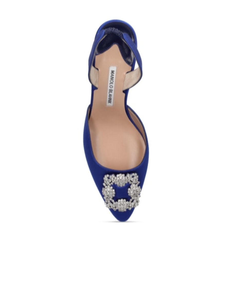 MANOLO BLAHNIK HANGISLI SHOES WITH EXPOSED HEELS
