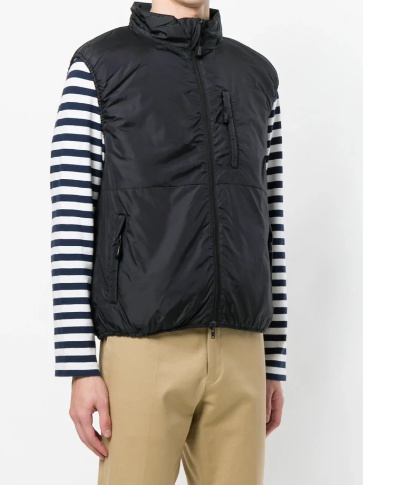 Aspesi High-necked Padded Vest In Black