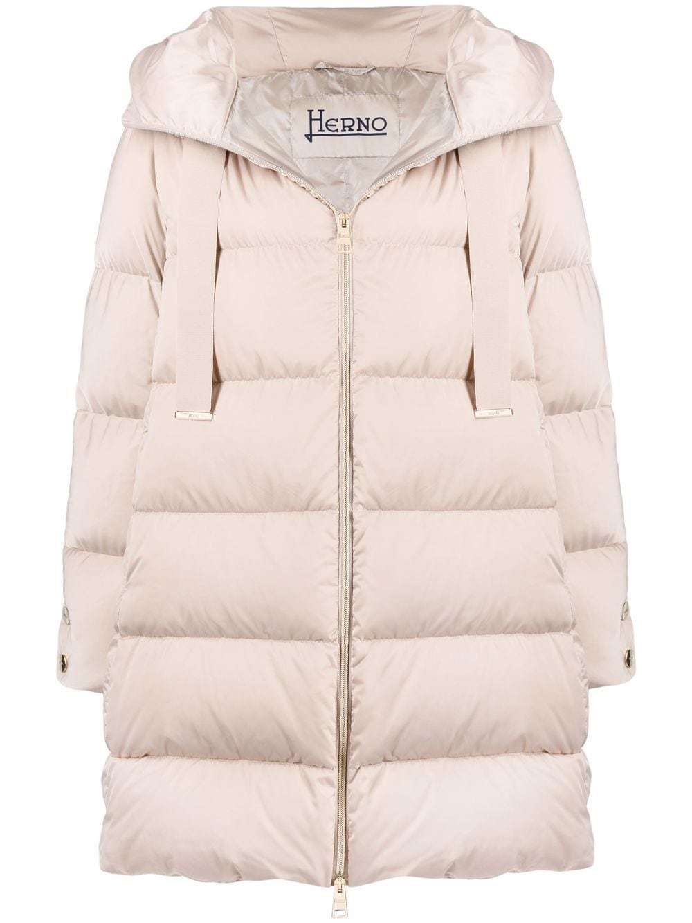 Herno Beige Nylon Down Jacket In Nude