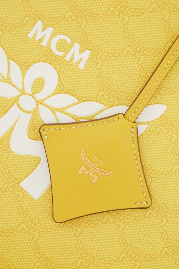 Mcm Printed Canvas Shopping Bag
