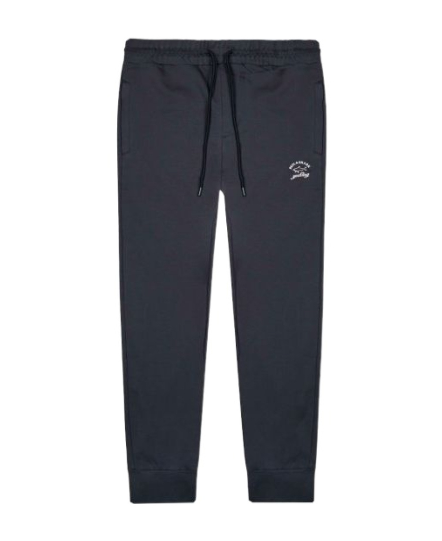 Paul & Shark Logo-print Tapered Track Trousers In Black