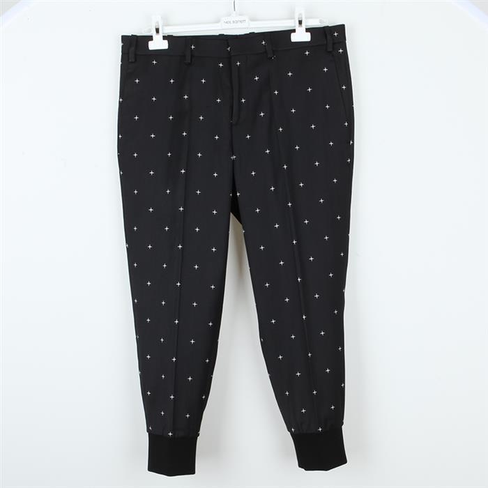 Neil Barrett Cross Pattern Sweatpants In Black