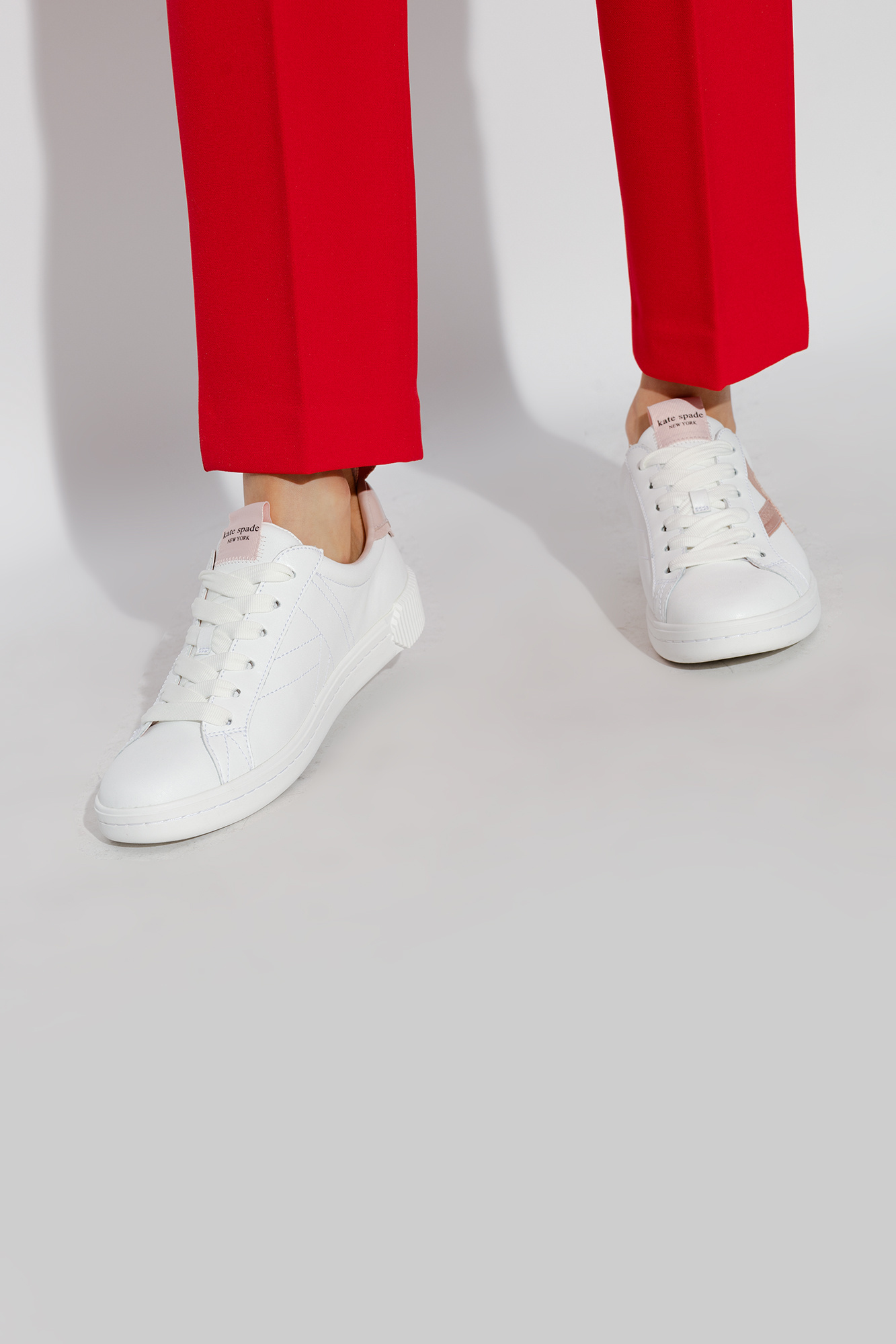Kate Spade Round Toe Low-top Casual Shoes In White