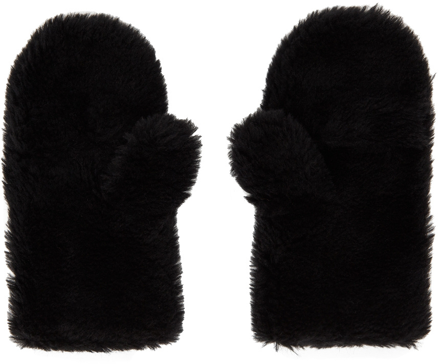 Yves Salomon Fingerless Gloves In Black