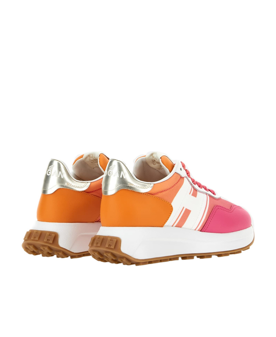Hogan Colour-block Low-top Sneakers In White