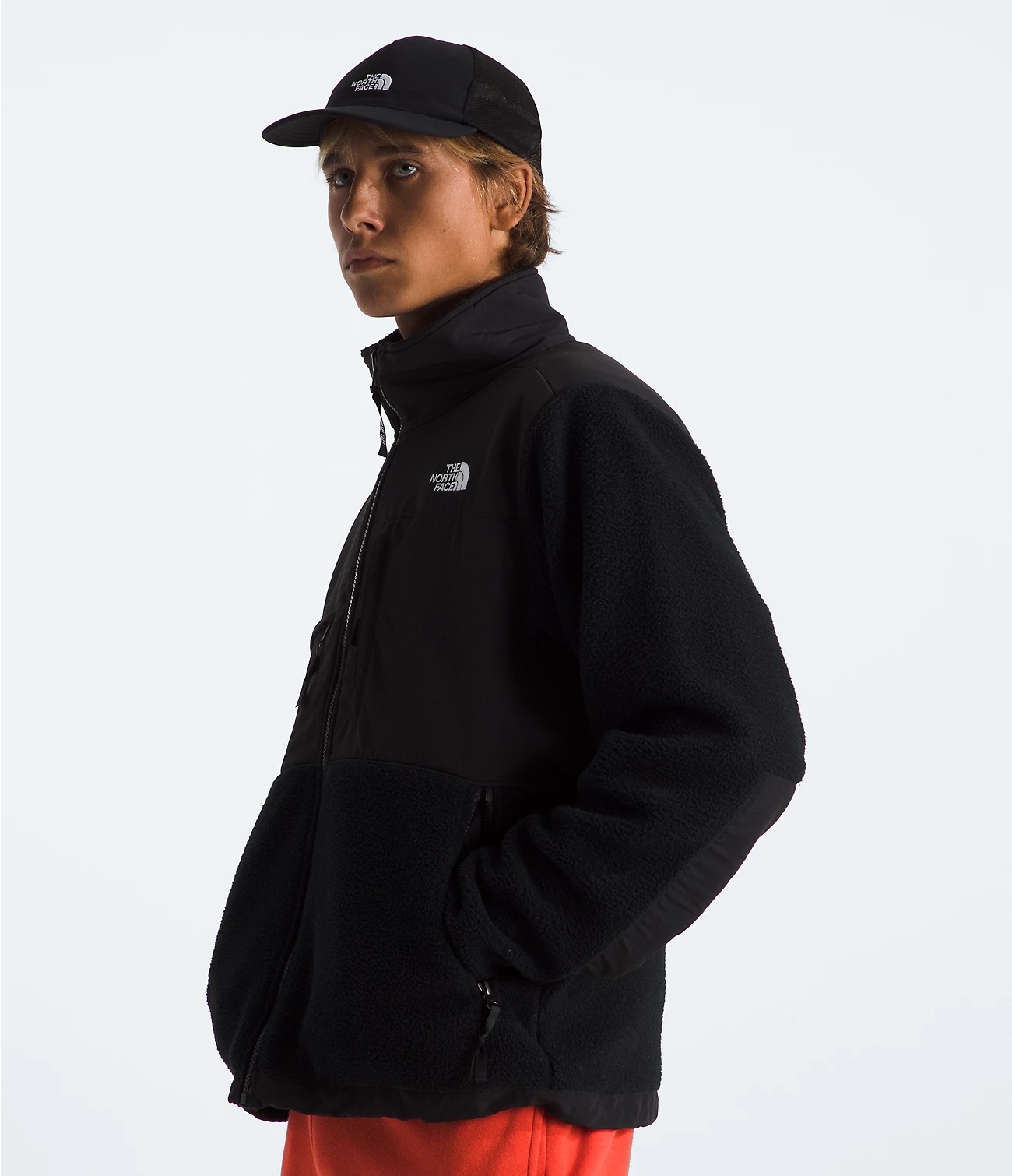 The North Face Retro Denali Logo-embroidered Shell And Recycled-fleece Jacket In Black