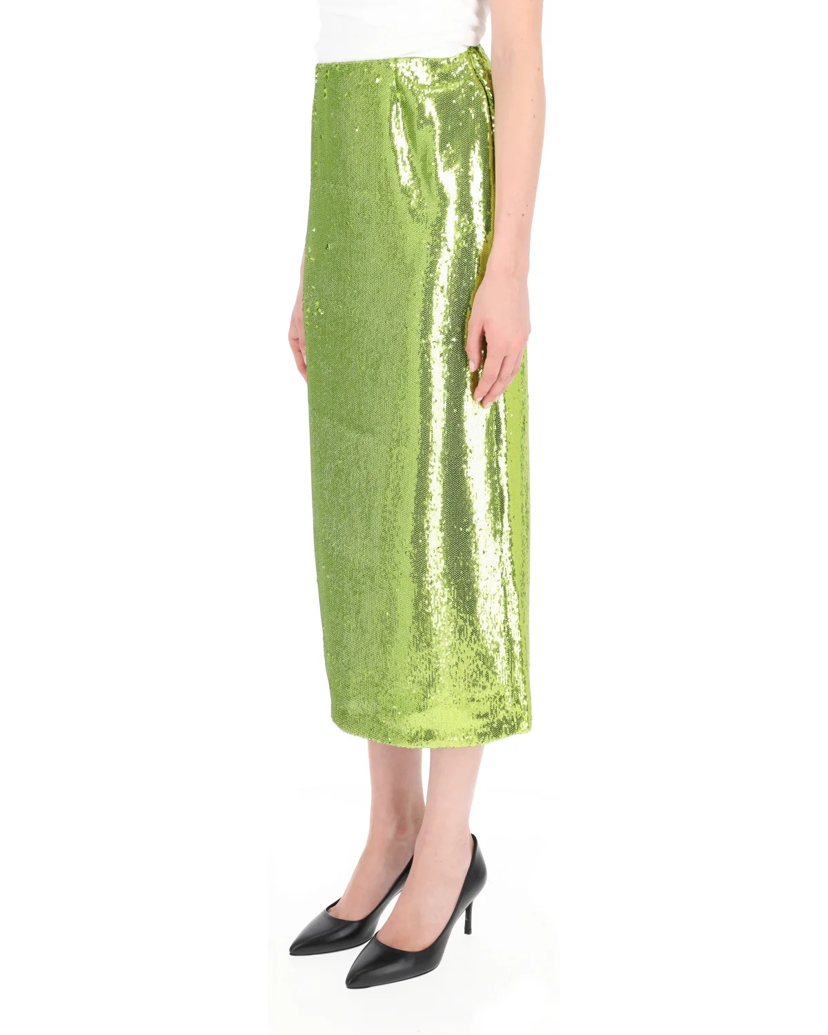 Philosophy Di Lorenzo Serafini Sequined Straight Hem Skirt In Green