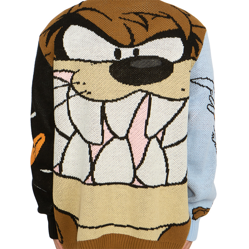 Family First V-neck Long-sleeved Sweater In Multicolor