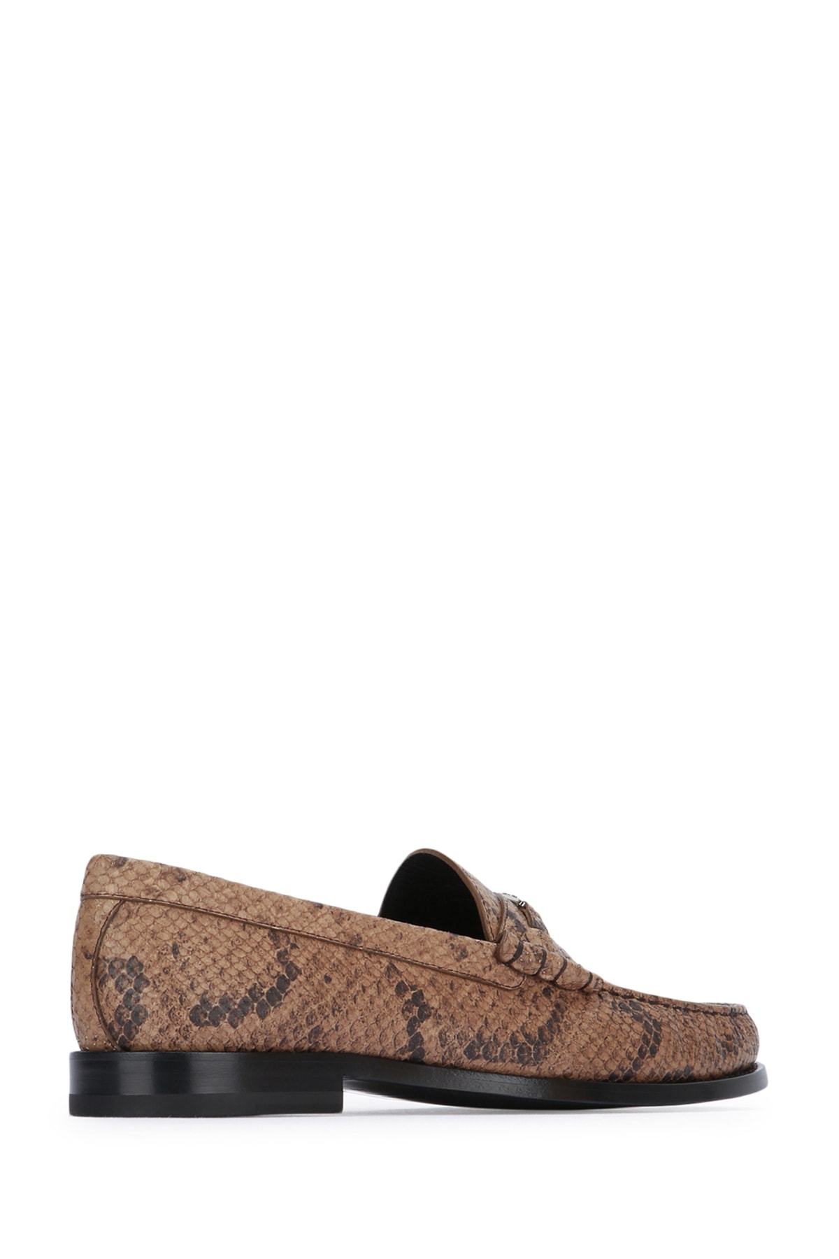 Celine Round-toe Loafers In Brown