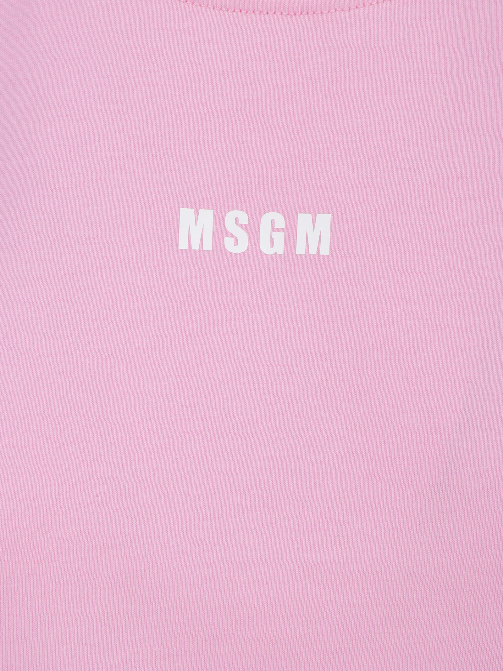 Msgm Micro Logo T-shirt In Pink