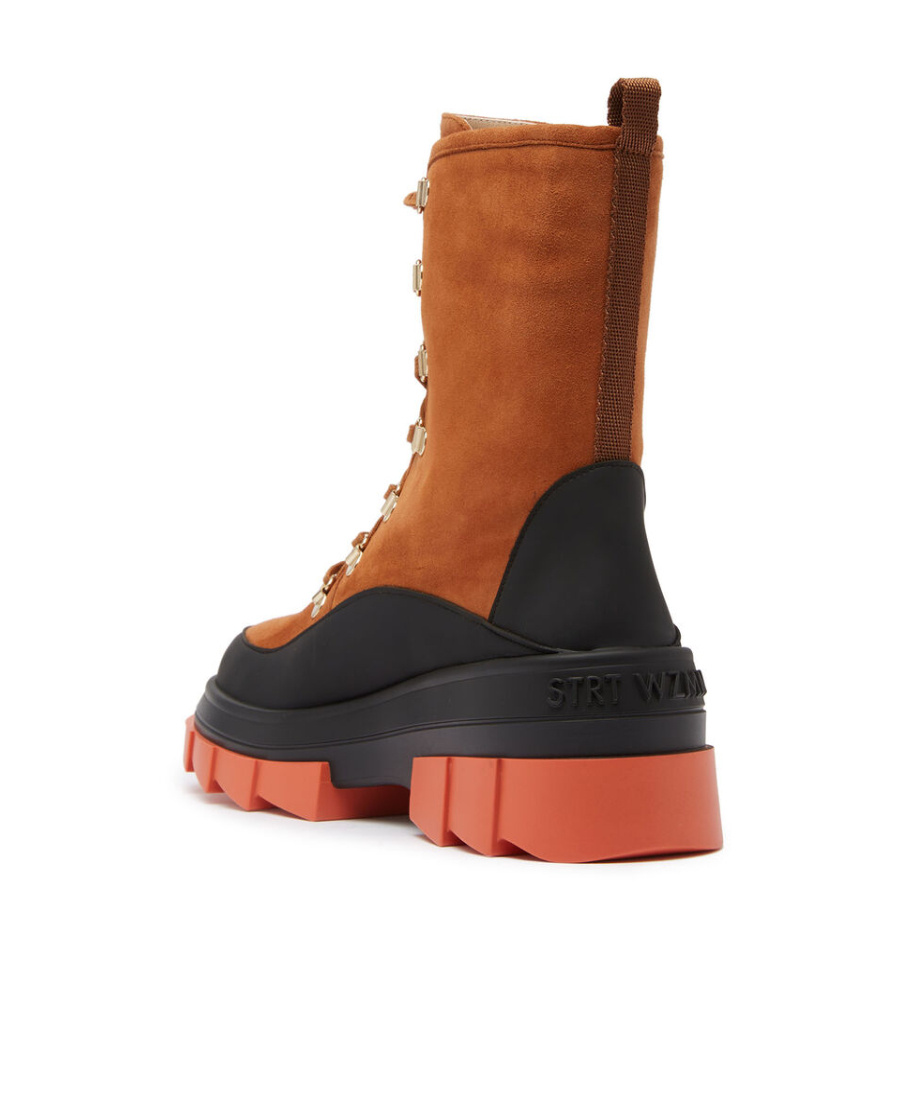 Stuart Weitzman Chunky Lace-up Suede Boots