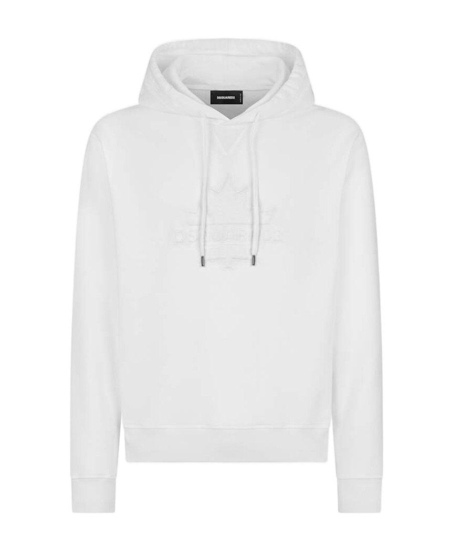 Dsquared2 Cotton Hoodie In White