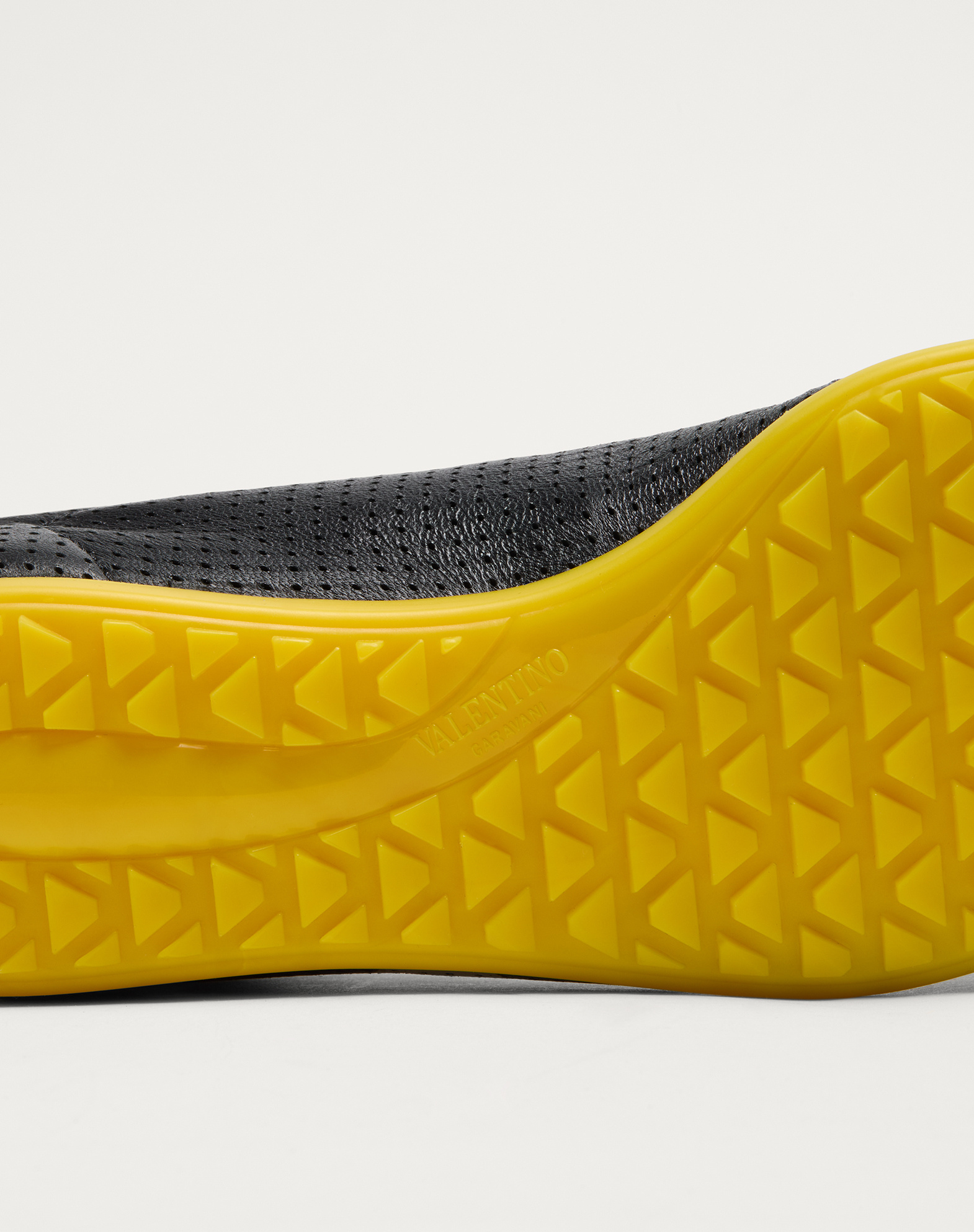 Valentino Chromathon Perforated Sneakers In Black