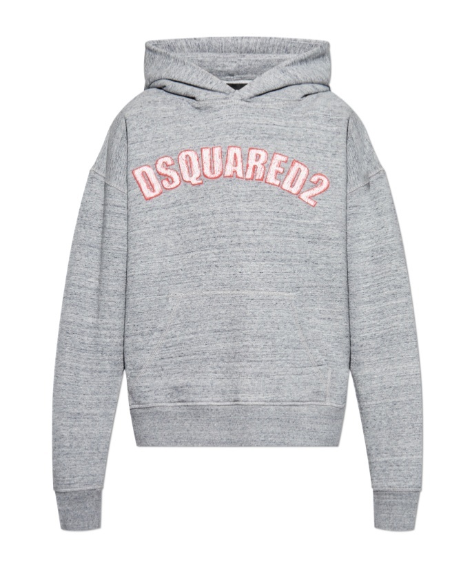 Dsquared2 Long-sleeved Hooded Hoodie In Gray