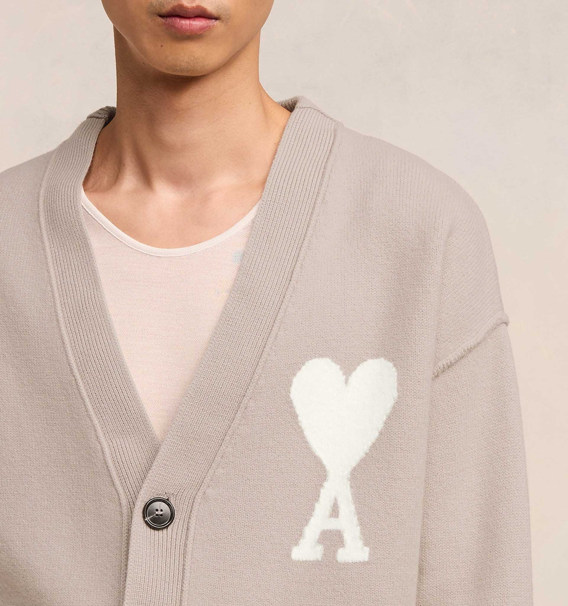 Ami Alexandre Mattiussi Off White Adc Cardigan In Nude