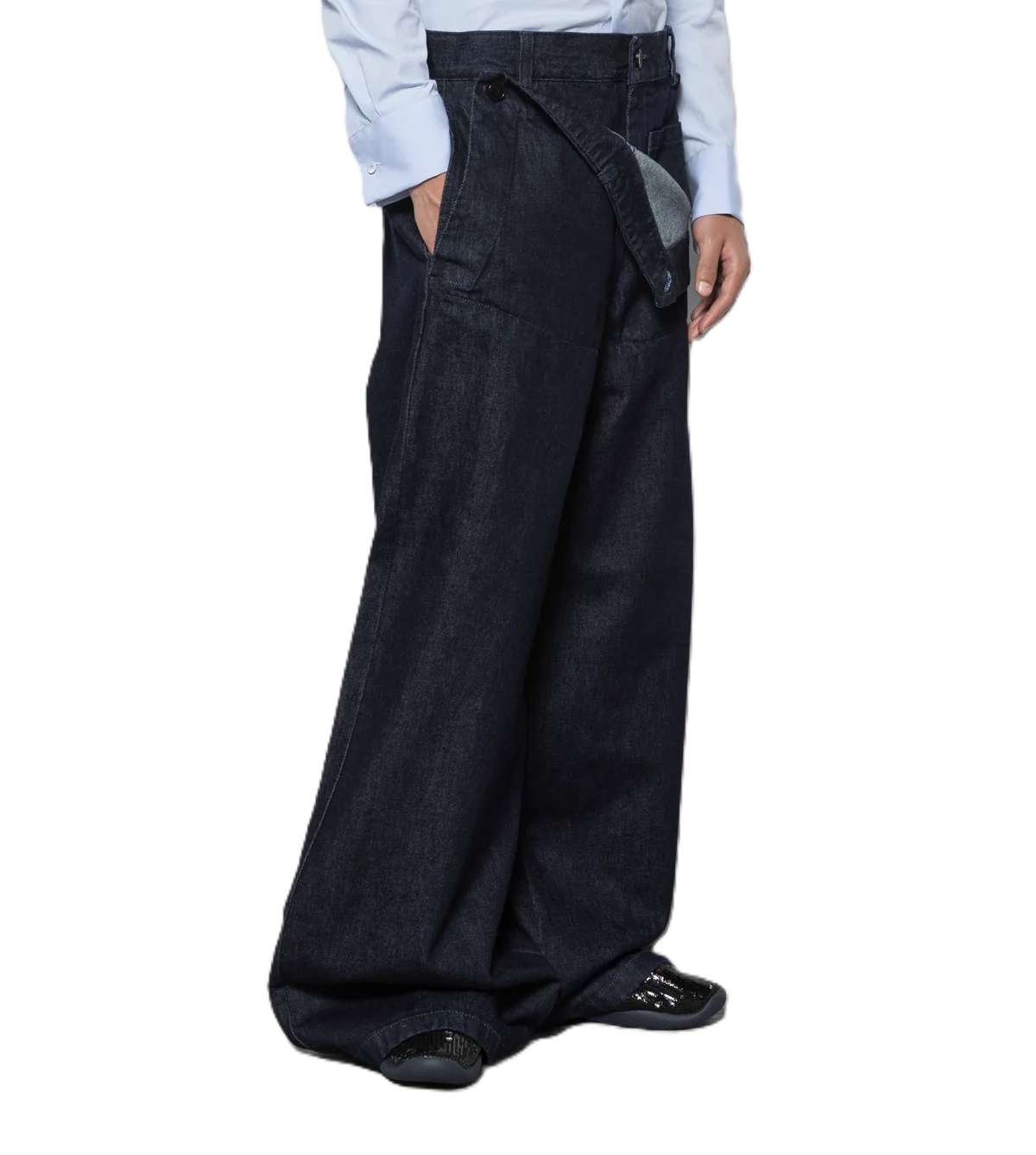 Dries Van Noten Belt Loop Jeans In Purple