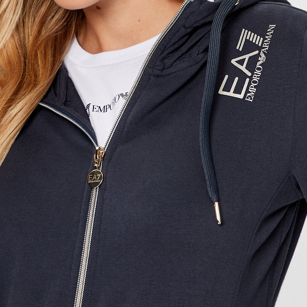 EA7 CORE LADY ZIP-UP HOODIE 