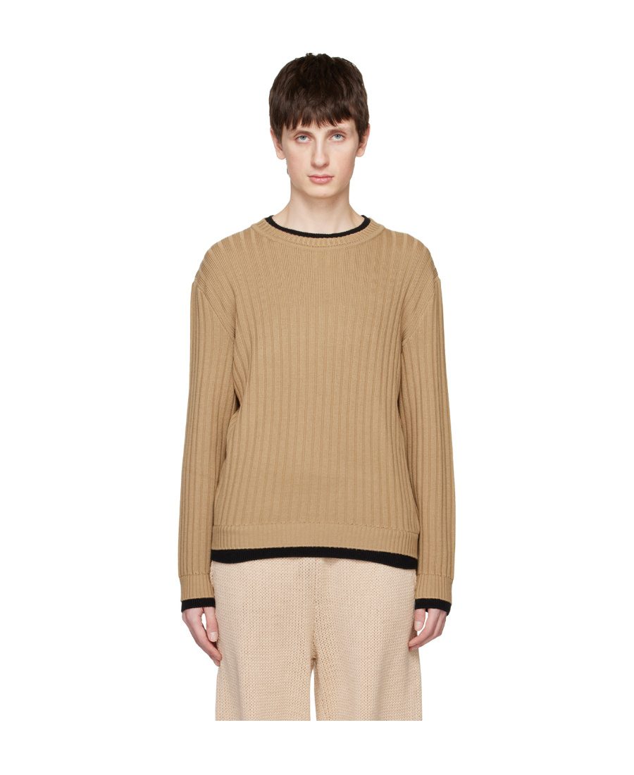 Moschino Laminated Sweater In Nude