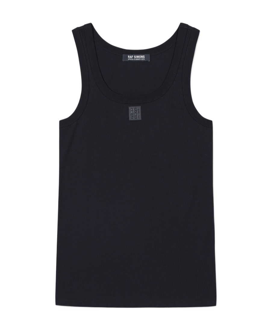 RAF SIMONS SCOOP-NECK SLEEVELESS TOP