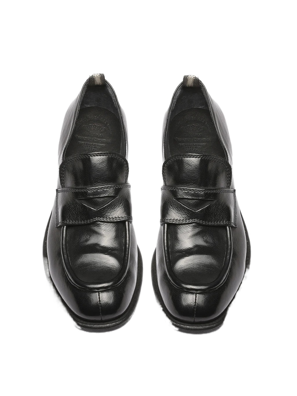 Officine Creative Penny Leather Loafers In Black