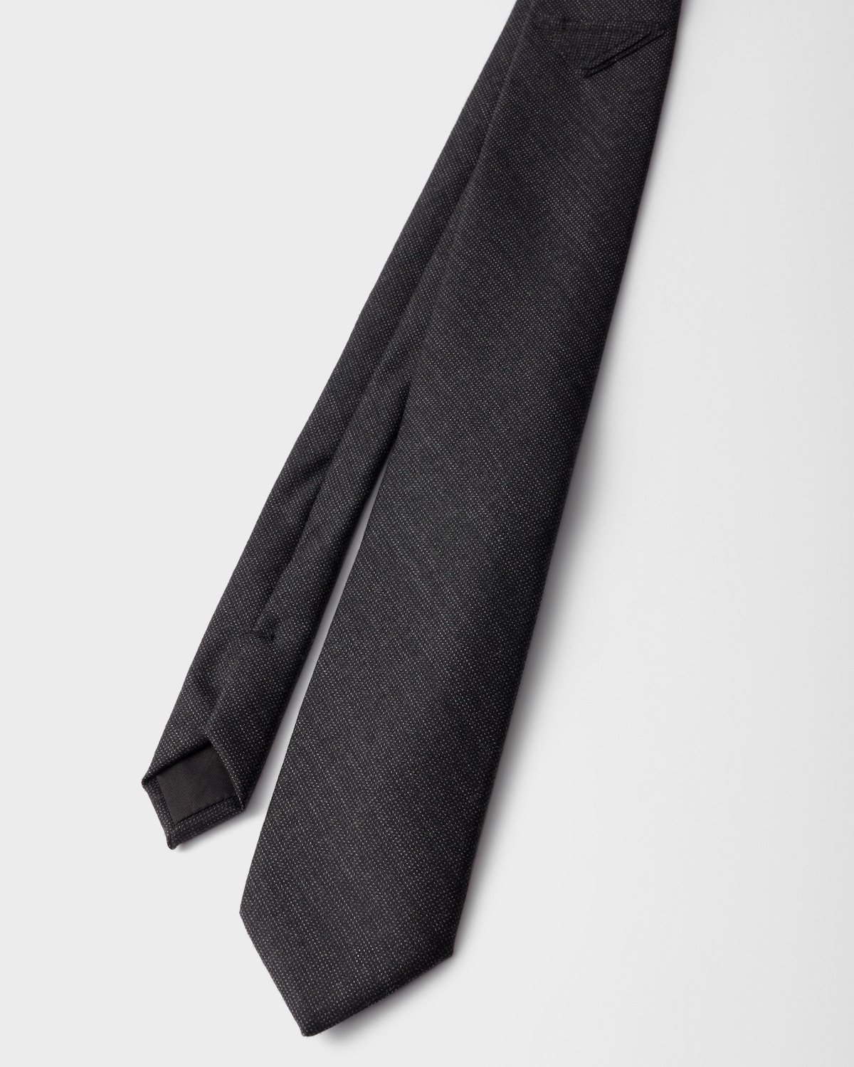Prada Wool Tie In Black
