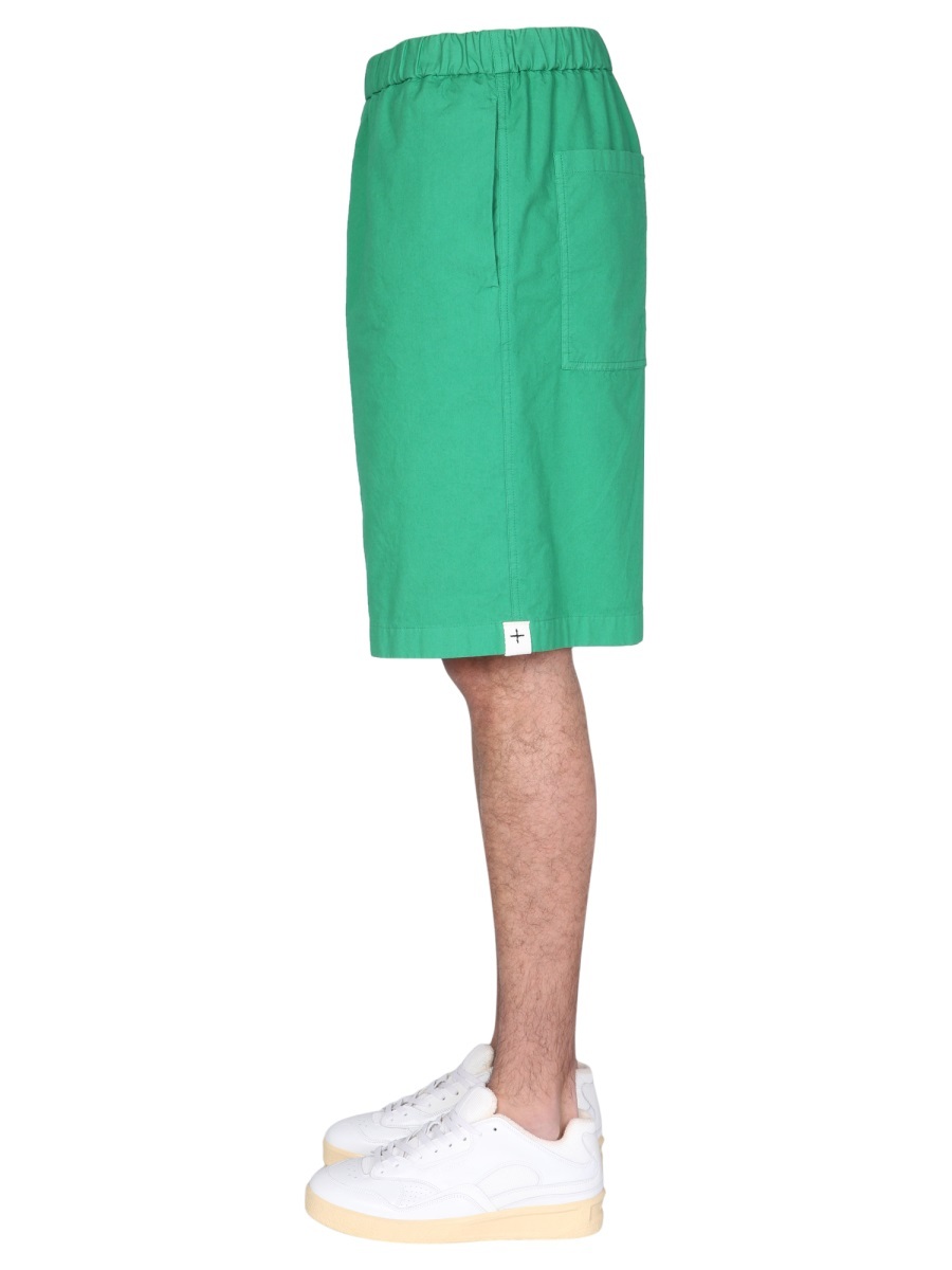 Jil Sander Relaxed Fit Bermuda In Green