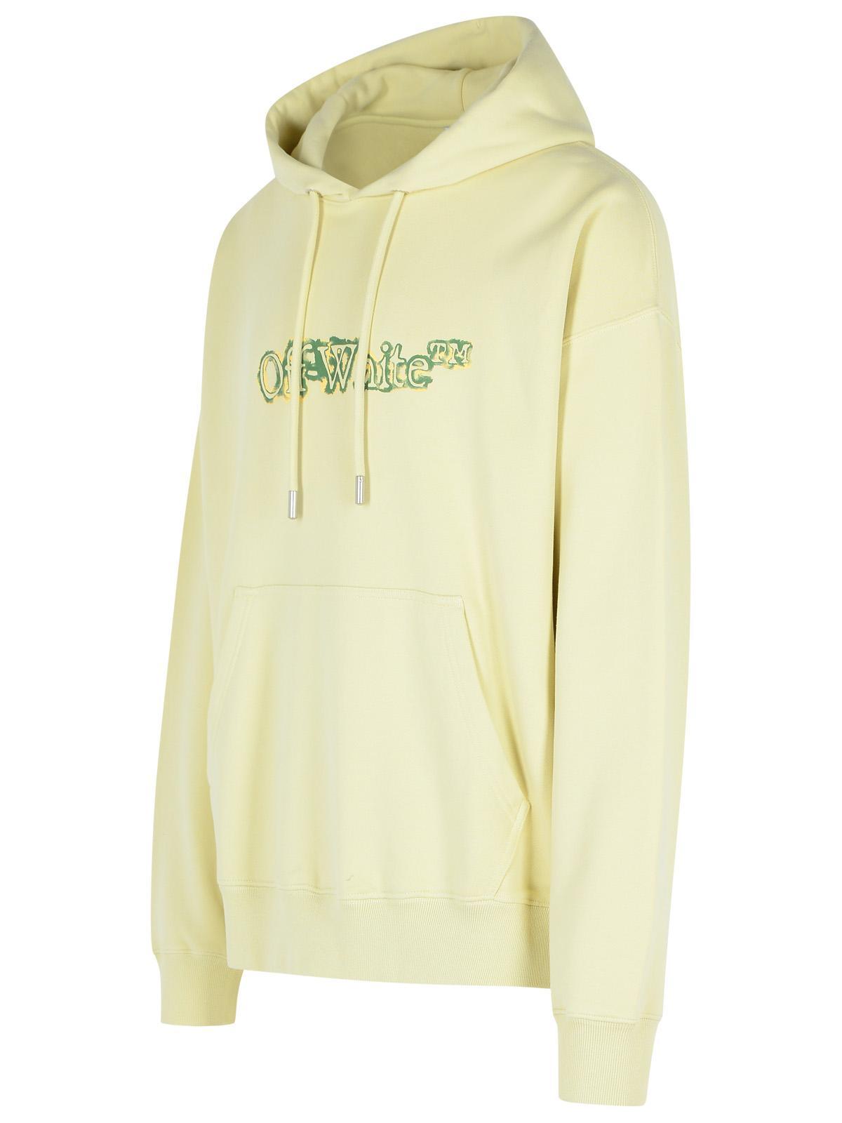 Off-white Cloudy Arrow Cotton Hoodie Sweatshirt In Gray