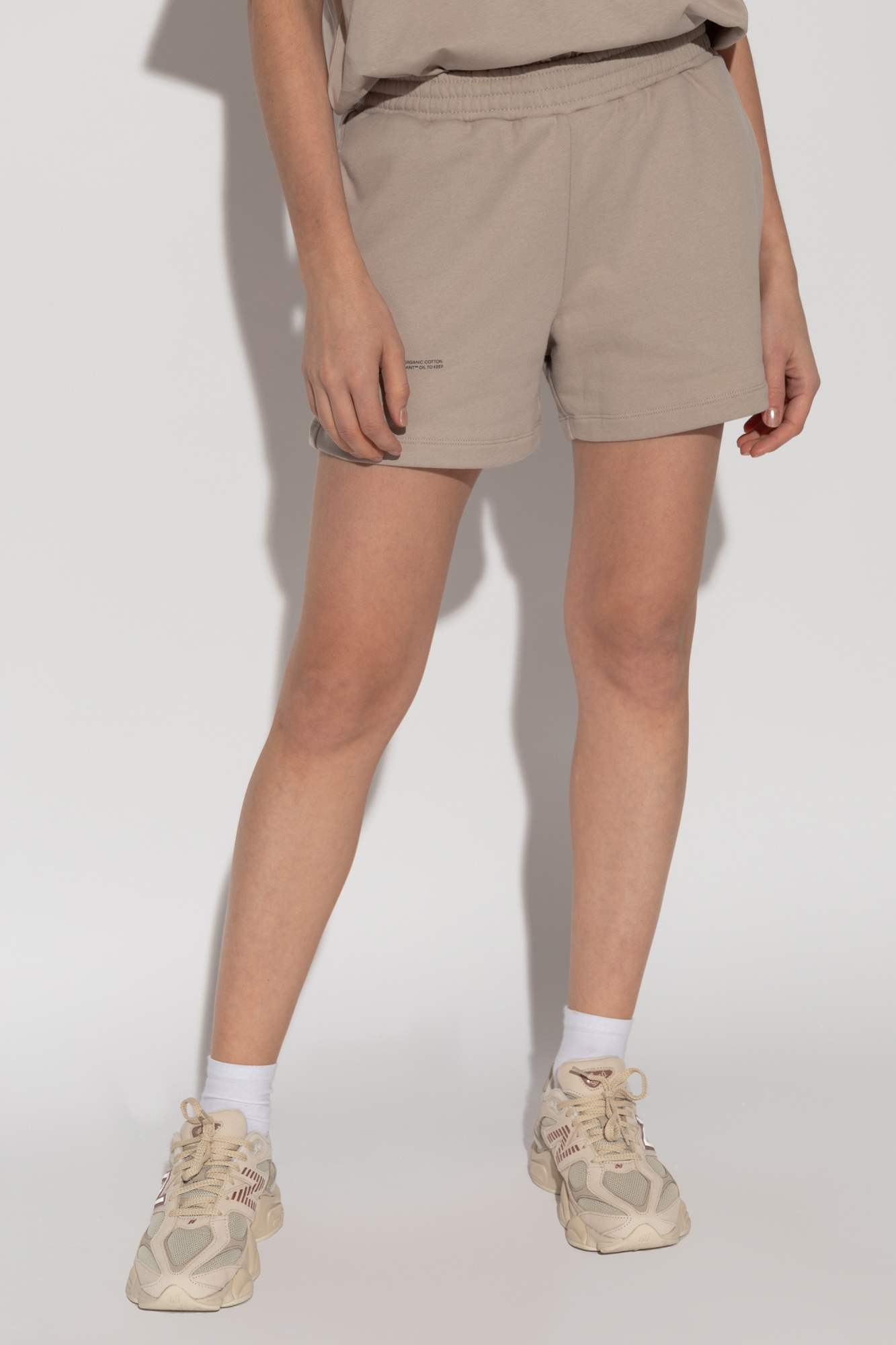 Pangaia Elastic Waist Shorts In Nude