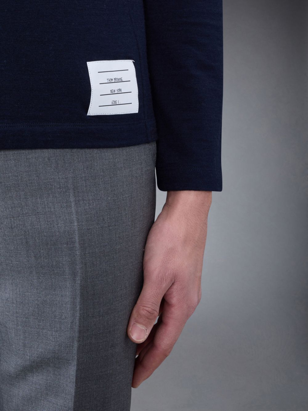 Thom Browne Oversized Cotton Long Sleeve T-shirt In Black