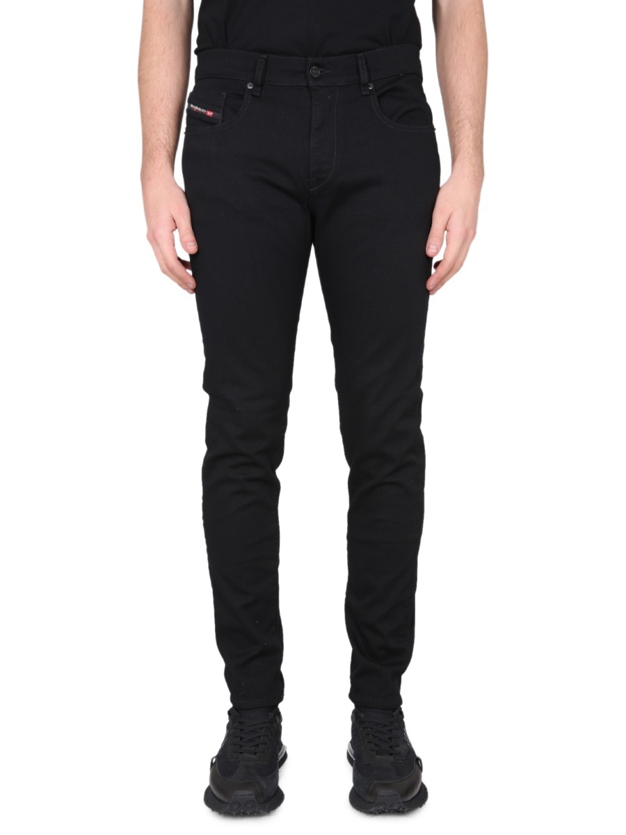 Diesel D-strukt Straight-leg Jeans In Black