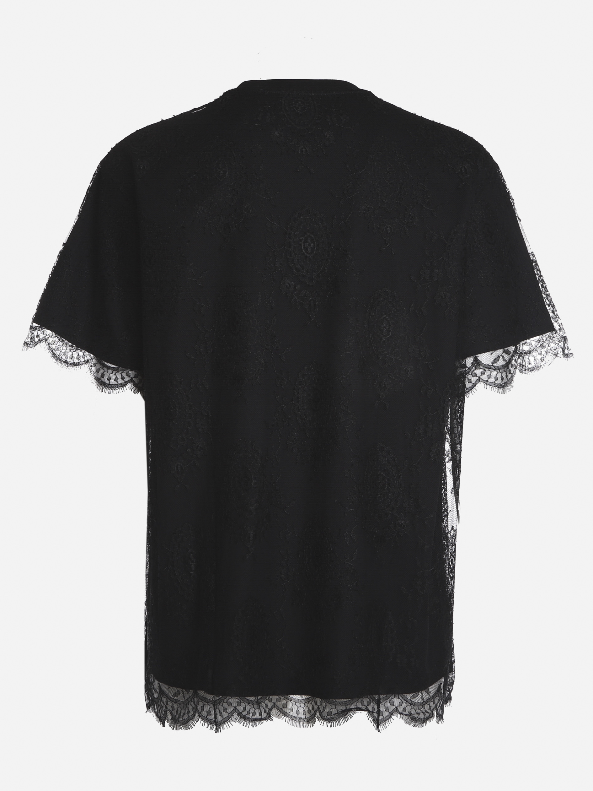Burberry Coordinates Lace Layered T-shirt In Black