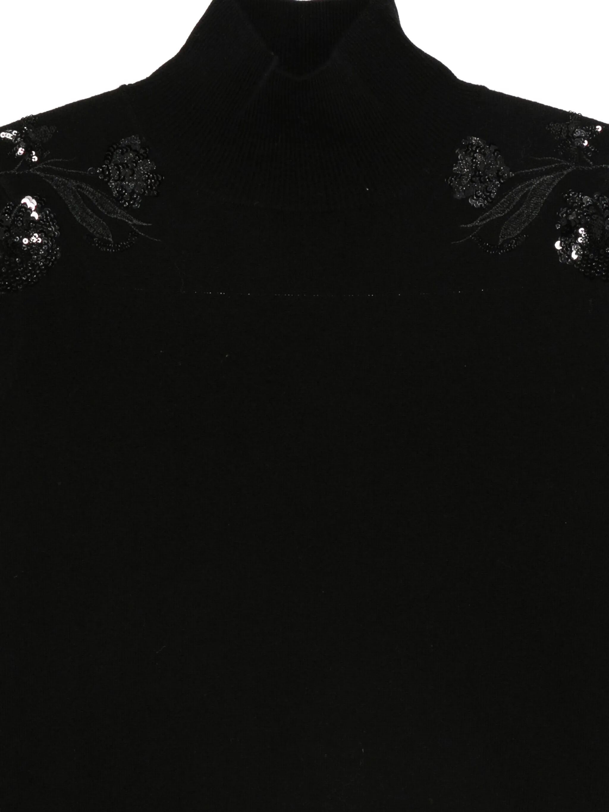 Ermanno Firenze Turtleneck Long-sleeved Sweater In Black