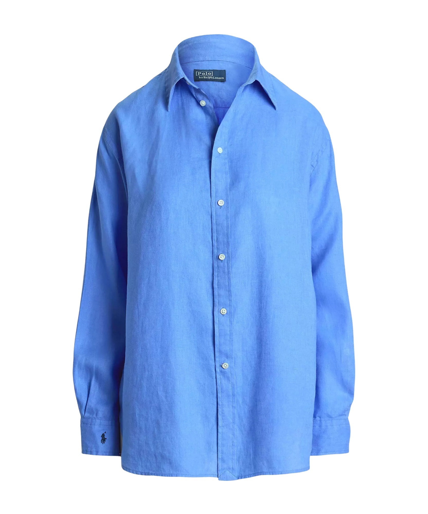 Shop Polo Ralph Lauren Linen Shirt In Blue