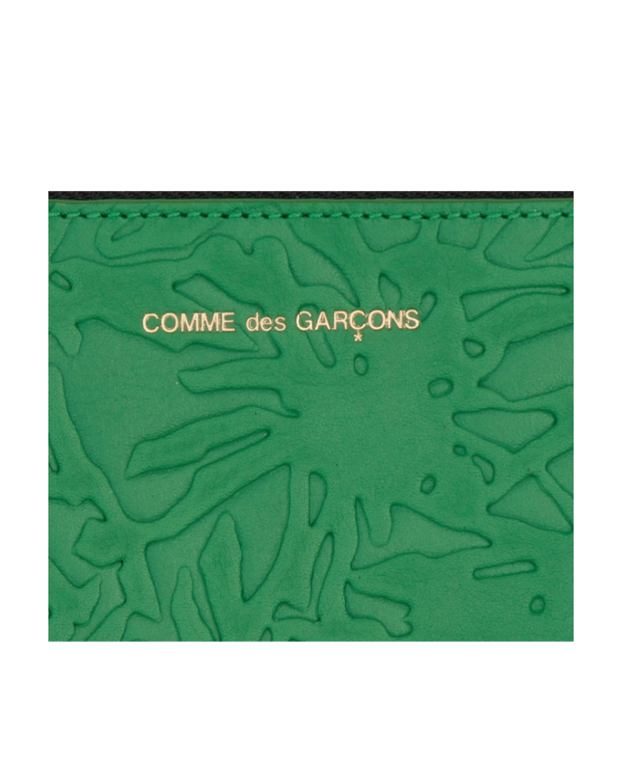Comme Des Garçons Embossed Zip-up Wallet