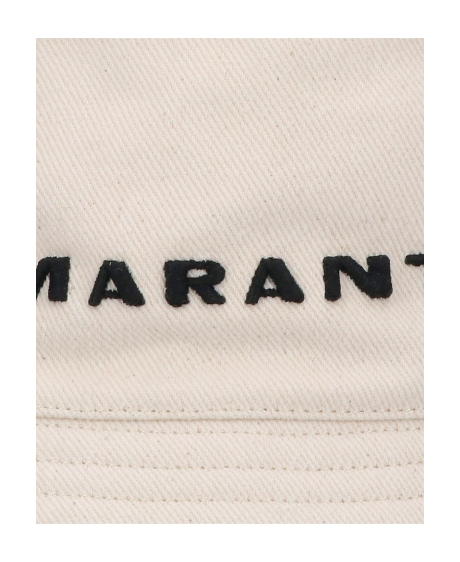 Shop Isabel Marant Logo-embroidered Bucket Hat In White