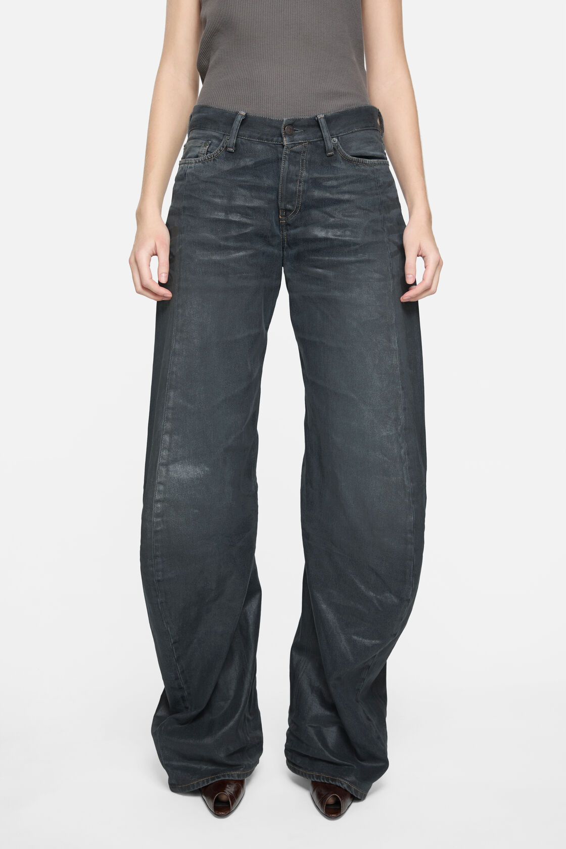 Acne Studios Multi-pocket Jeans In Gray