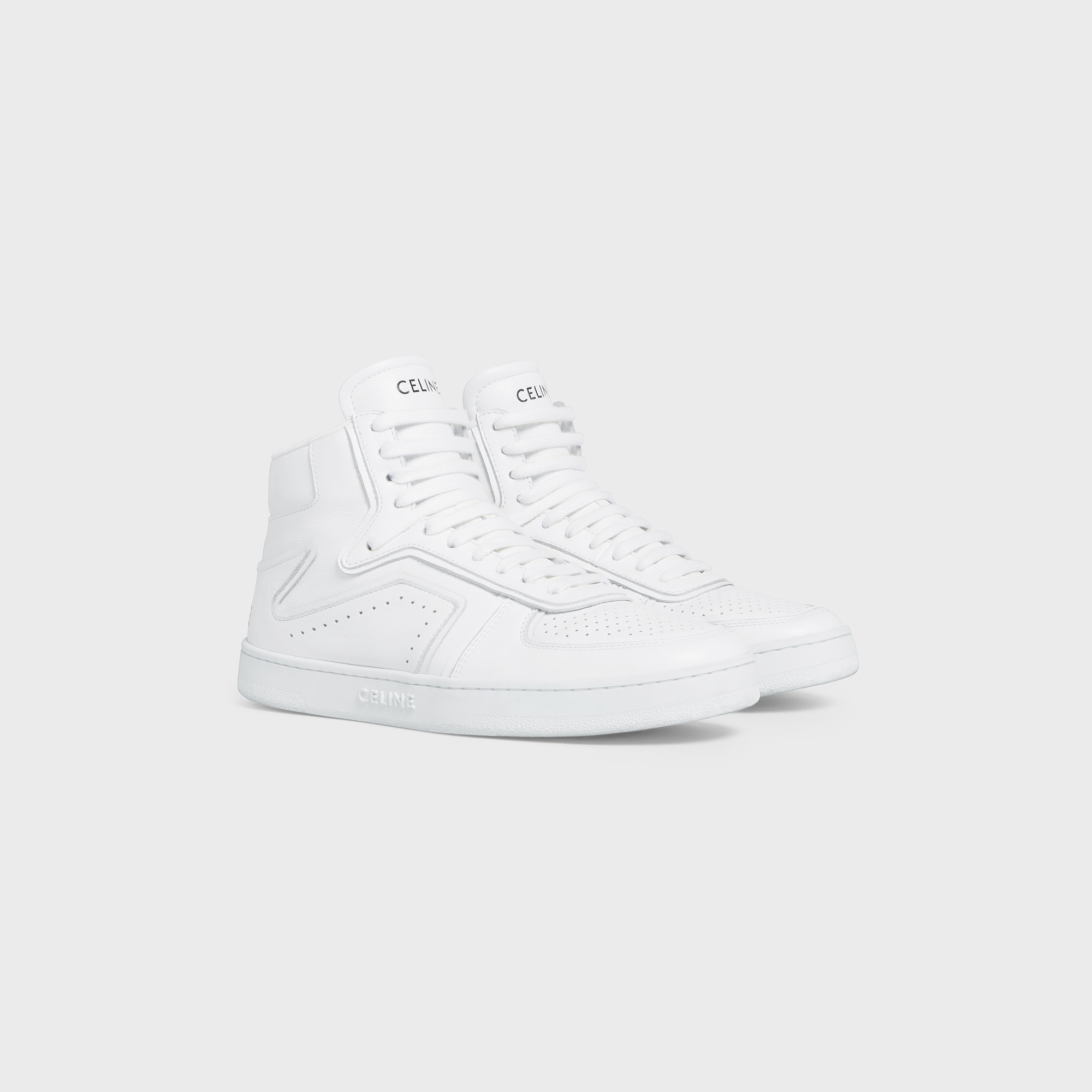 Celine Z High-top Leather Trainers In White