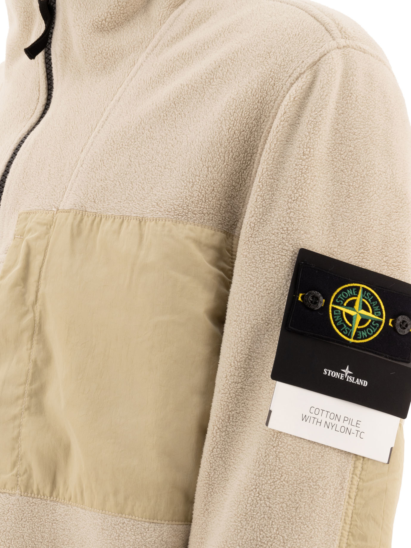 Stone Island 46753 Cotton Pile With Nylon-tc In White