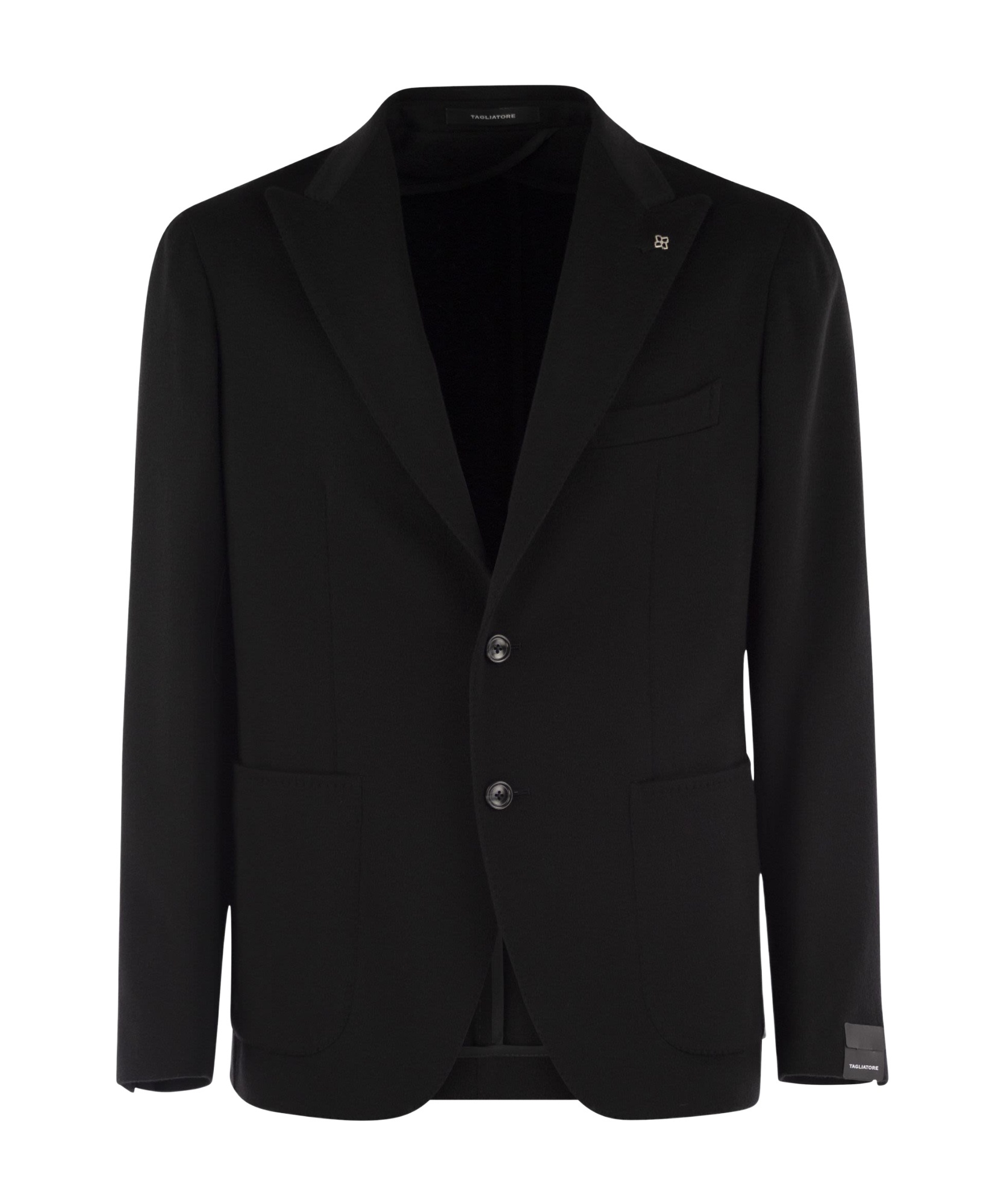 Shop Tagliatore Long-sleeved Suit Coat In Black