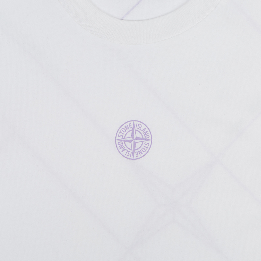 Stone Island Logo-print Cotton T-shirt In White